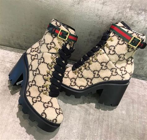 gucci combat boots replica|Gucci print thigh high boots.